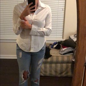 Limited White Button-Down Blouse